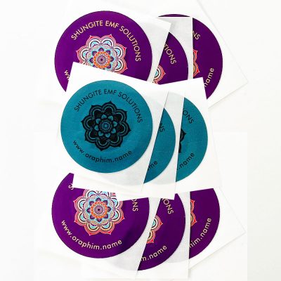 Shungite EMF Protection Stickers & Book -Powerful Instantly Effective, Independently Tested: Robust protection.