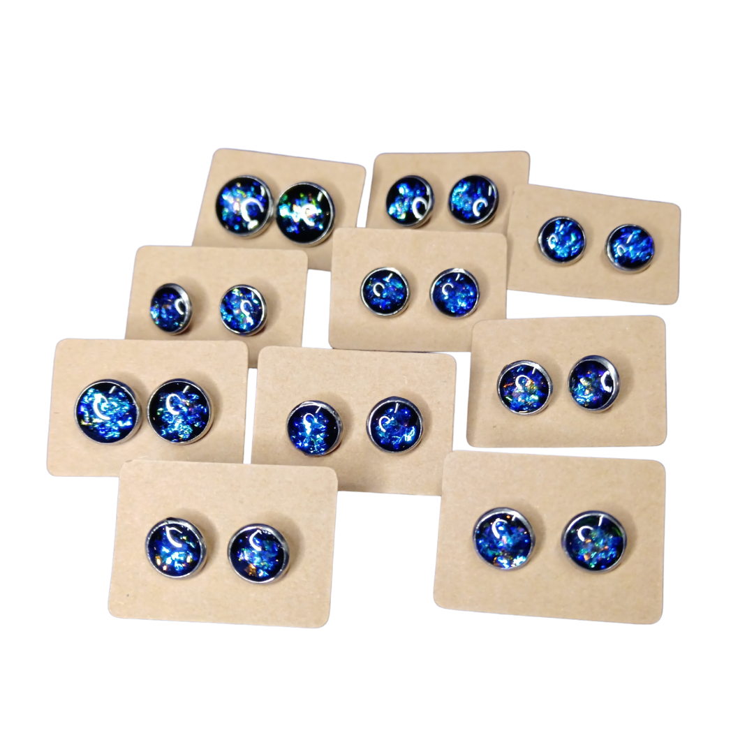 Shungite Stud Ear Rings, Powerful Silver Activated Shungite for Whole Body Protection - Image 8