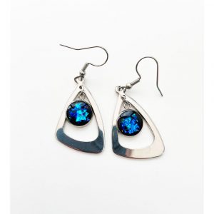 Heart Earrings, Stylish Emf Protection-Stainless Steel Settings