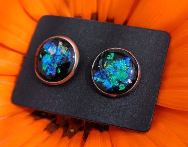 Shungite Stud Ear Rings, Powerful Silver Activated for Whole Body Protection - Image 6