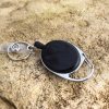 badge reel black