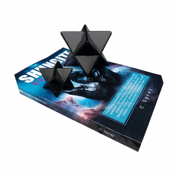 Shungite Merkaba, Star Tetrahedron & Book Bundle: Powerful far-infrared healing and Extraordinary Upgrades!.