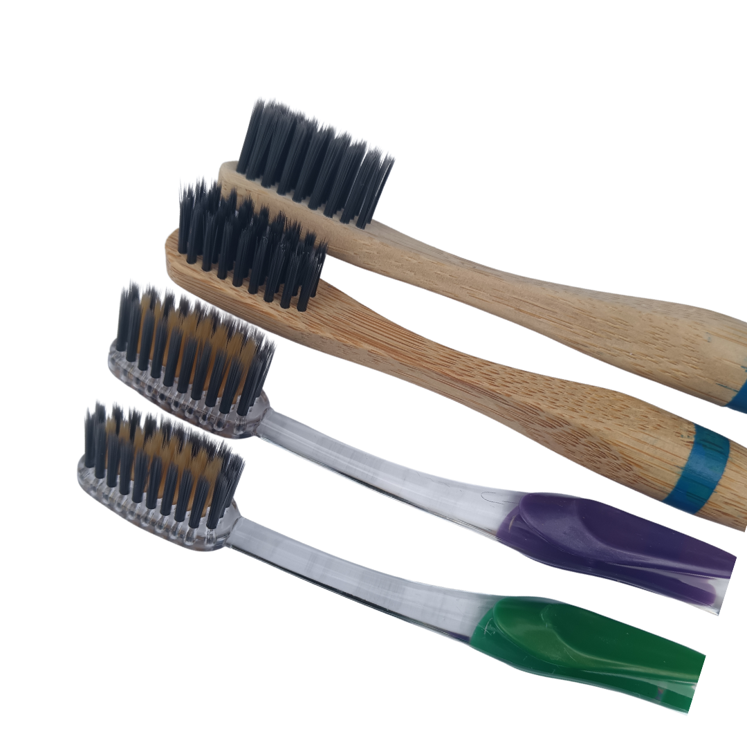 Shungite & Gold Toothbrushes or Bamboo handles, Bacteria Killing, Eliminating Plaque!