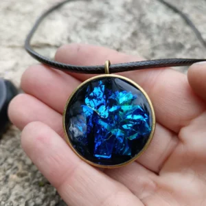 Blue 'Conker' shungite for powerful calming and with Instantly Effective Robust Emf Protection