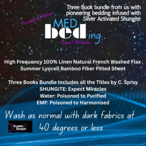 3x Book Bundle and Bedding Infused with Silver Activated Shungite