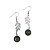 Silver Activated Shungite Earrings, Stylish Stainless Steel Settings - Image 12